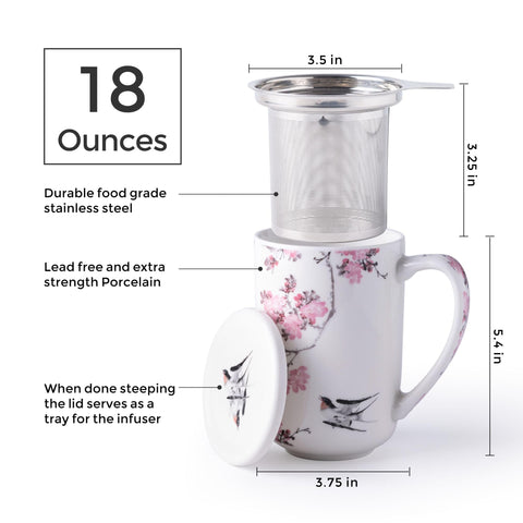 AmorArc teacup elegant design large handle offers a comfortable grip