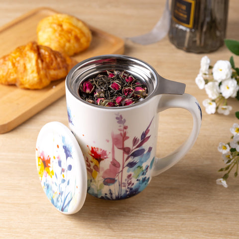 AmorArc tea mug lid and glossy glaze viewed from top