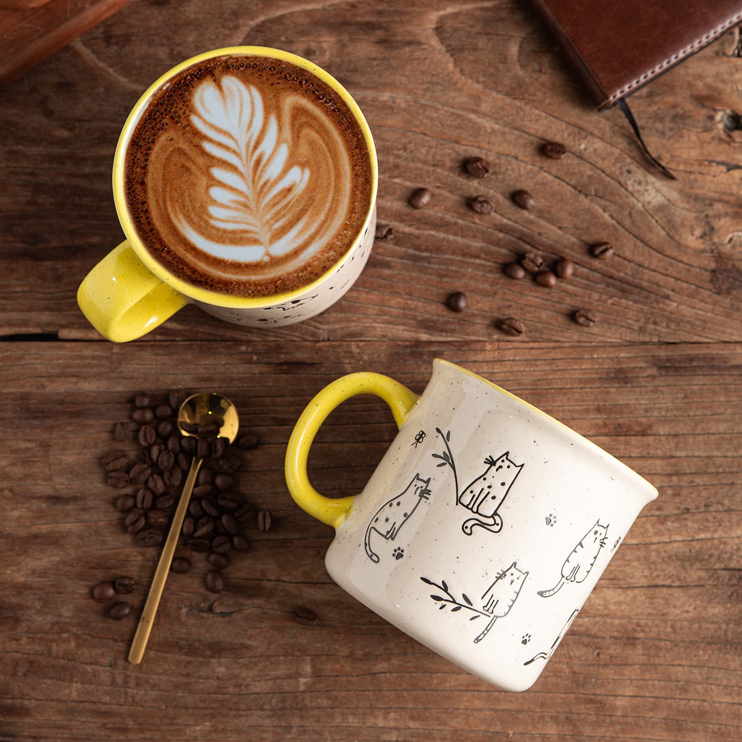 AmorArc textured dogs pattern mug adds playful charm