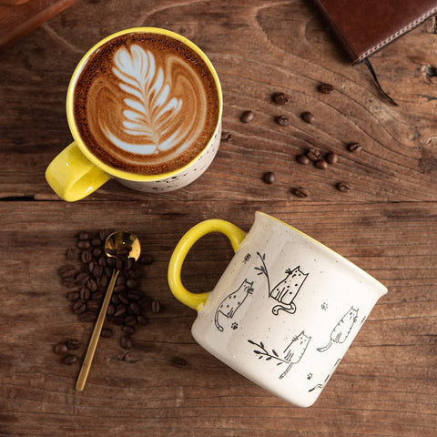 AmorArc textured dogs pattern mug adds playful charm