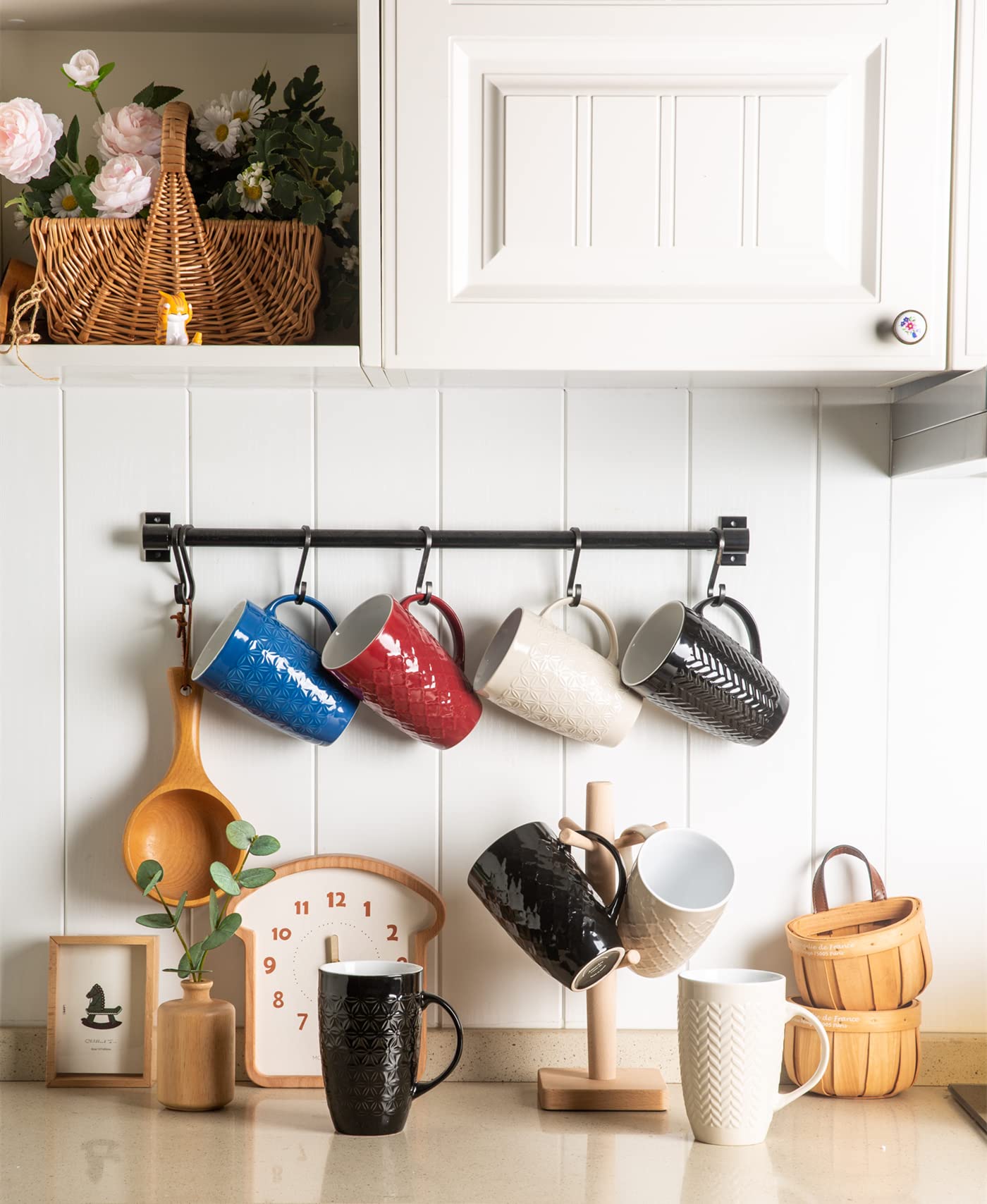 AmorArc versatile 6-pack mugs for coffee, tea, cocoa, or soup