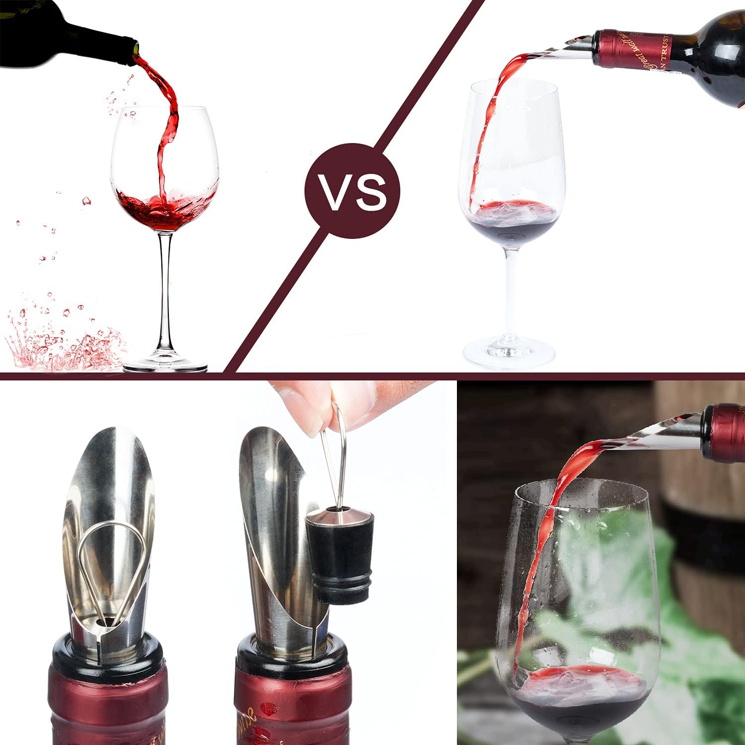 AMORONE drip ring helps prevent spills on the table