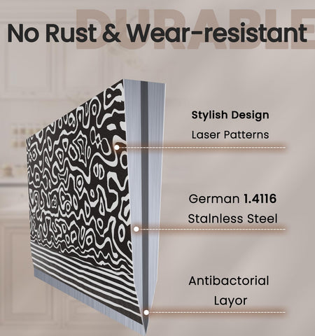 Amorston 8 inch serrated bread knife slicing crusts evenly.