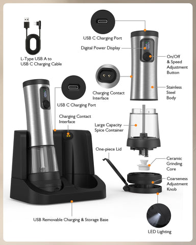 AMOSA one-handed operation demonstrated for easier cooking with an auto grind.