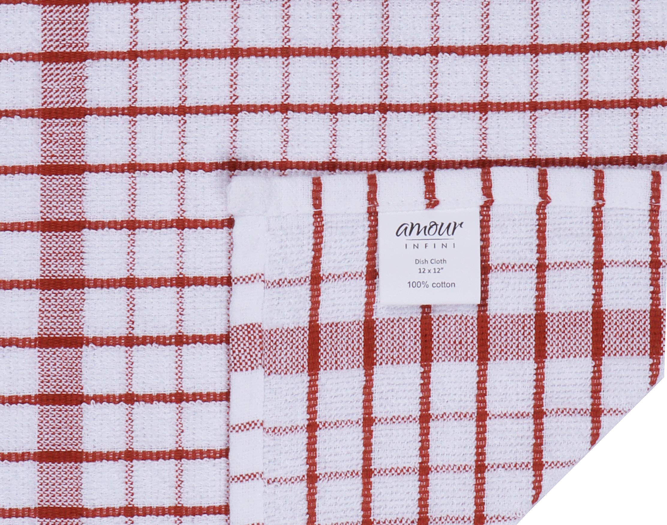 AMOUR INFINI 12x12-dishcloths, drying-dishes and wiping counters with ease