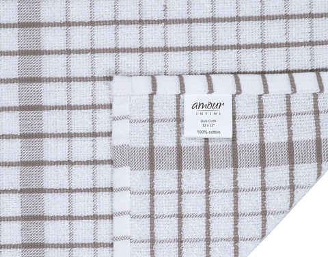 AMOUR INFINI dishcloths 12x12, compact and versatile for wiping spills and drying dishes.