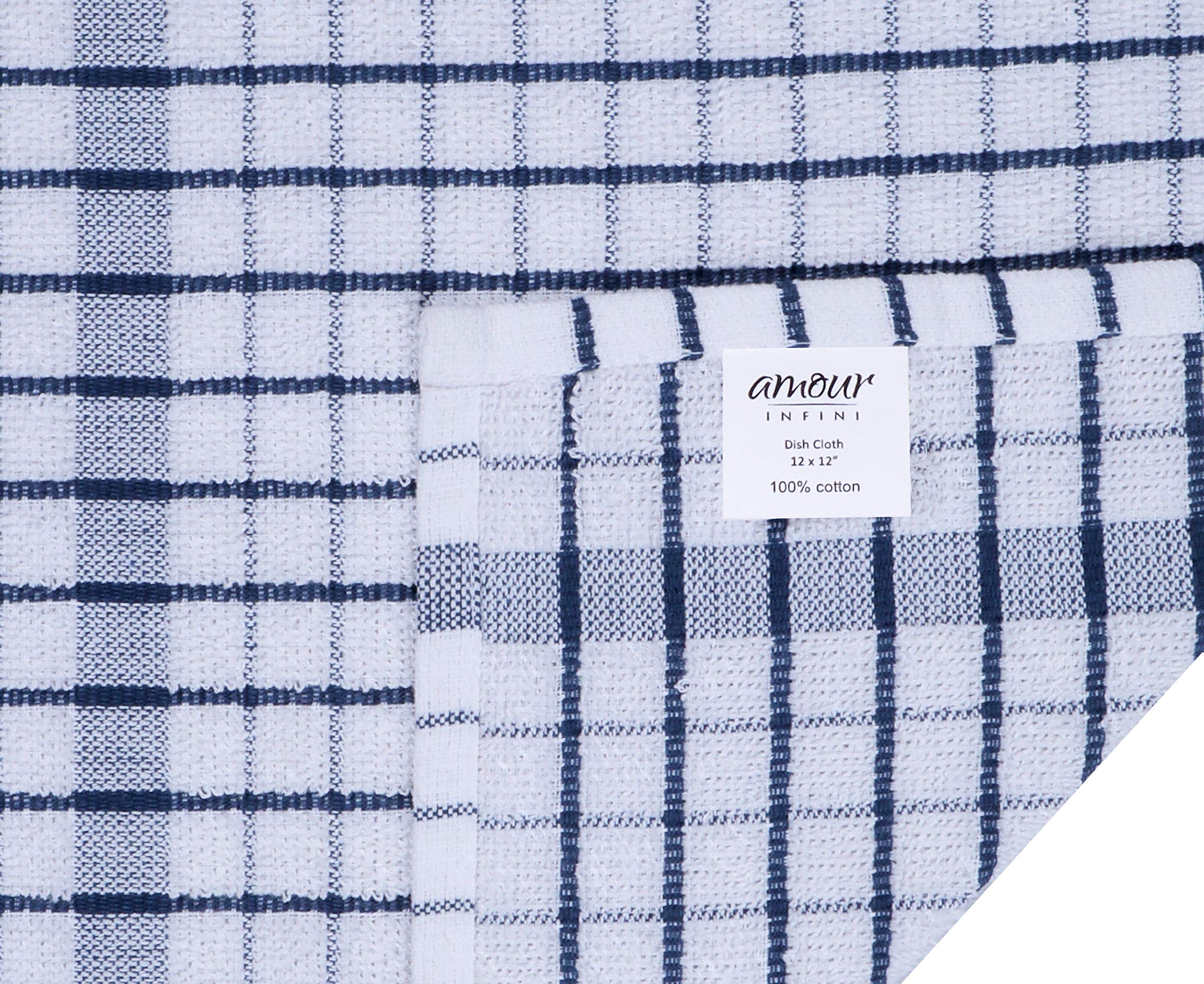 AMOUR INFINI dishcloths drying dishes quickly with high absorbency.
