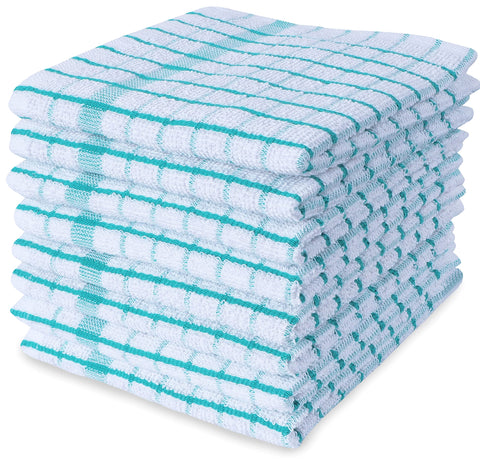 AMOUR INFINI teal dishcloths set of 8 for quick dish drying in kitchens