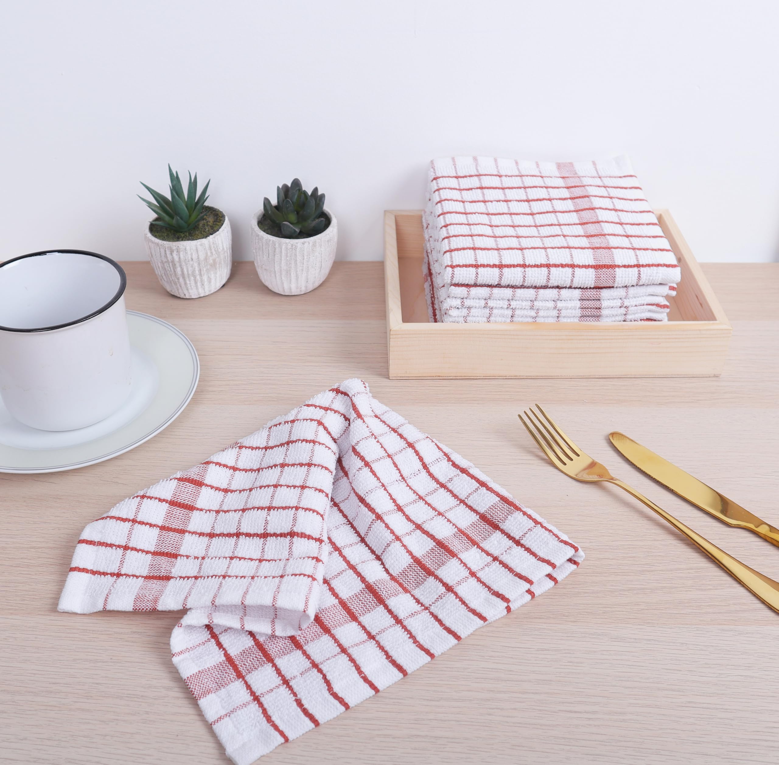 AMOUR INFINI-terry-cotton-dishcloths, dense weave for absorbing spills