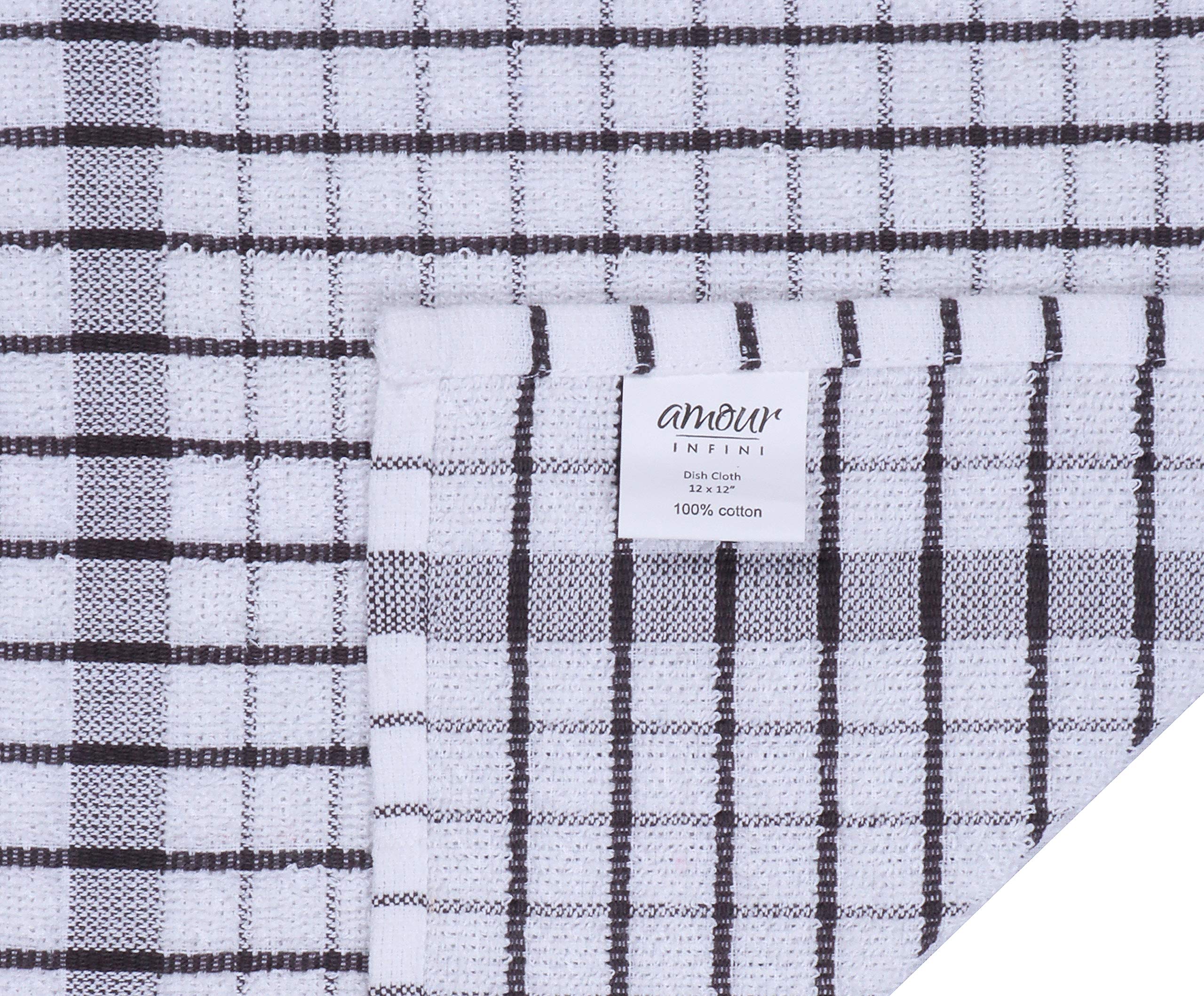 AMOUR INFINI dishcloths 8-pack fabric dries quickly after use.