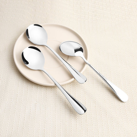 AmoVee spoons emphasize ergonomic, rounded bowls for easy use.