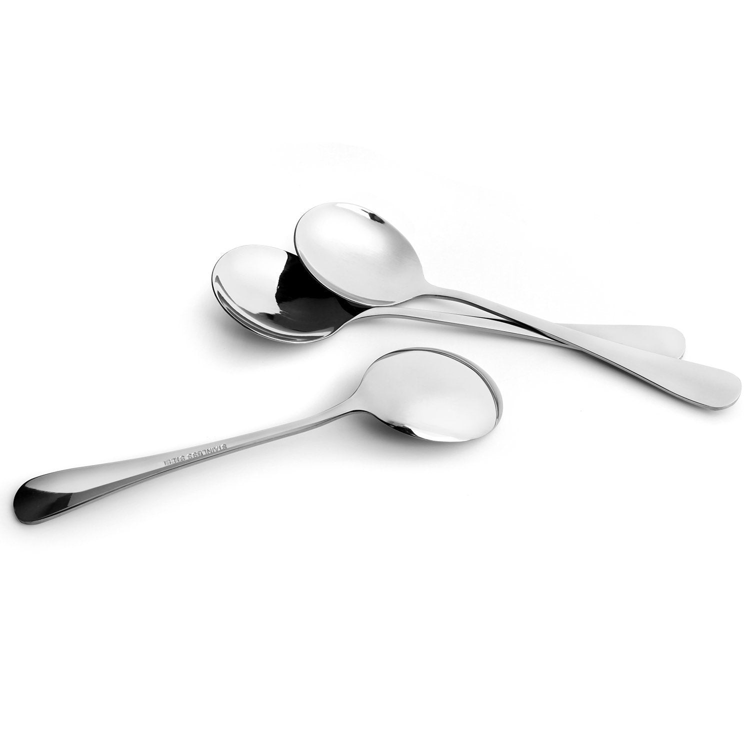 AmoVee wholesale soup spoons elevate table presentations with shine.