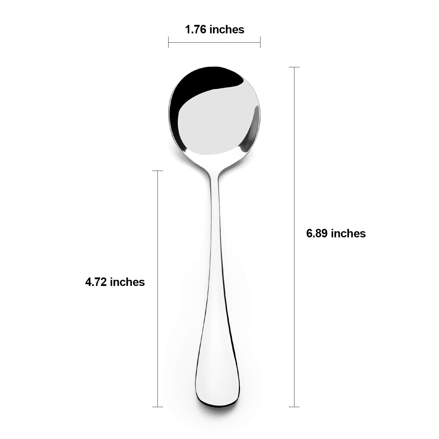 AmoVee round spoon design with smooth, functional ends for comfort.
