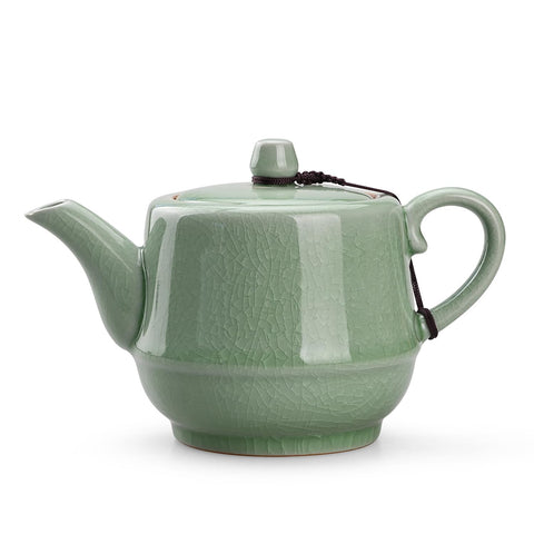 Amoysanli teapot ceramic glaze close-up showing smooth finish