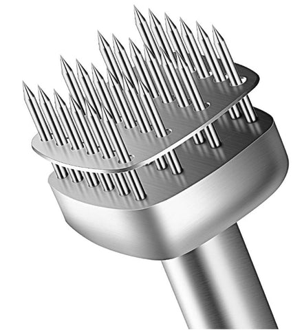 AMPSEVEN meat tenderizer needles in stainless steel for even marinades.