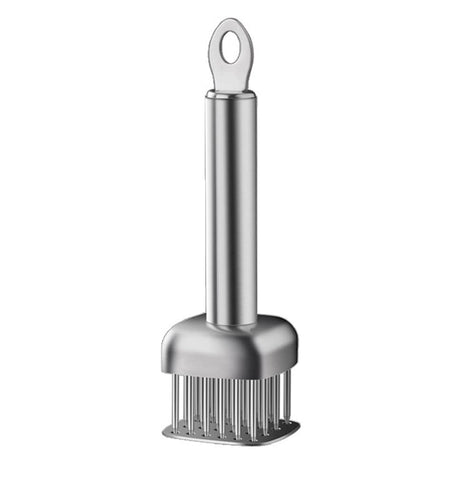 AMPSEVEN tenderizer spikes penetrate thick cuts for tender results.