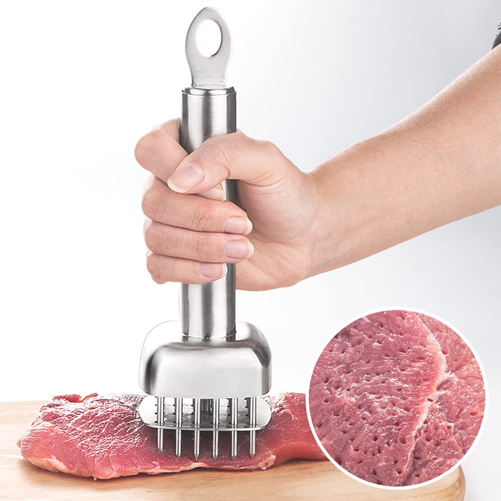 AMPSEVEN 24-needle spring action delivers consistent tenderizing.