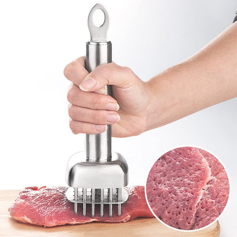 AMPSEVEN 24-needle spring action delivers consistent tenderizing.
