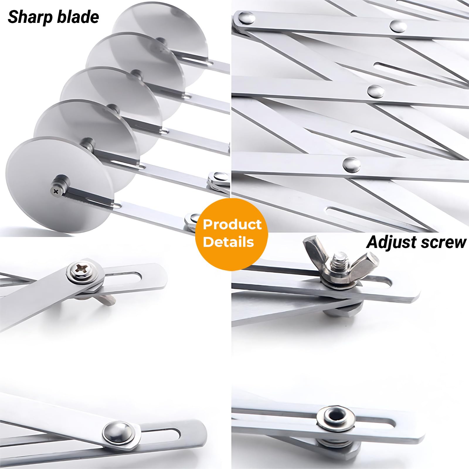 Amroicus pastry ravioli wheel included for decorative pastry designs.