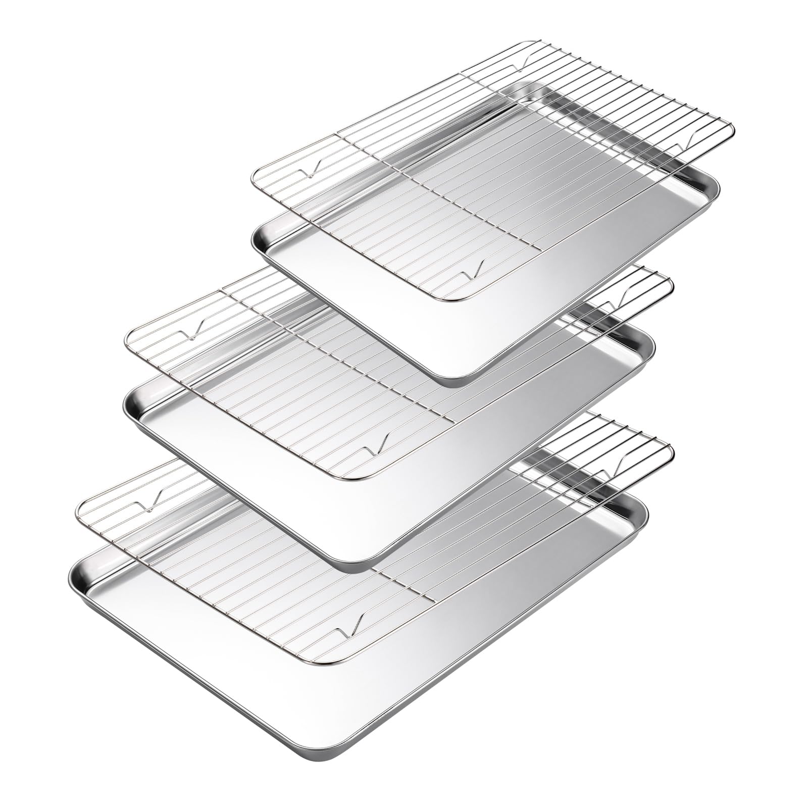 Amrules 10.4x8 inch baking sheet with nonstick surface for easy release