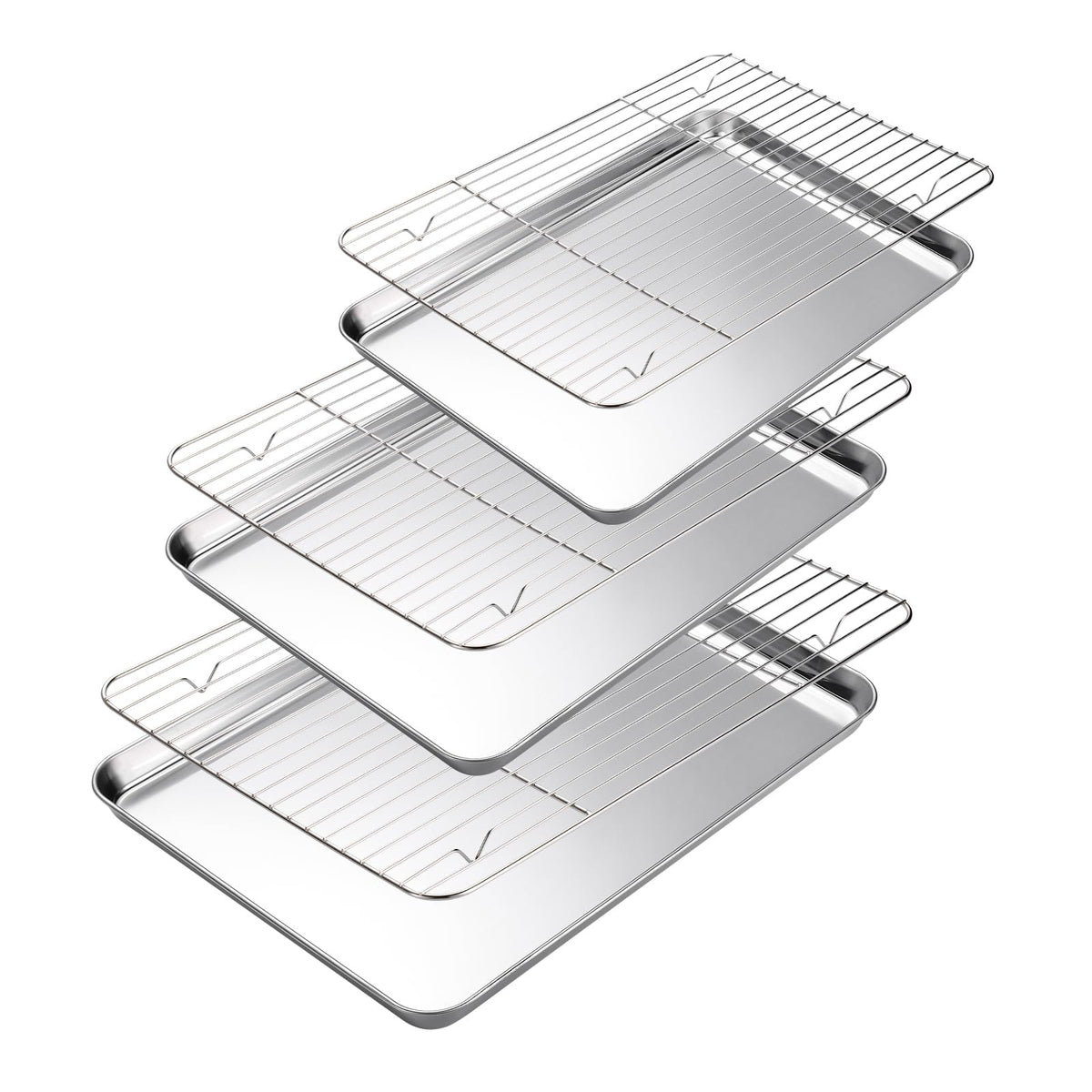 Amrules 10.4x8 inch baking sheet with nonstick surface for easy release