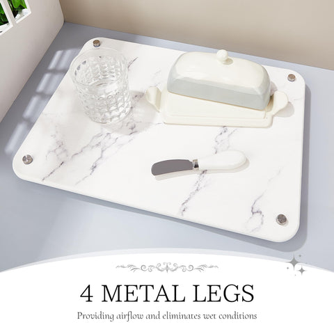 Amviner countertop drying mat keeps dishes and surfaces clean and dry.