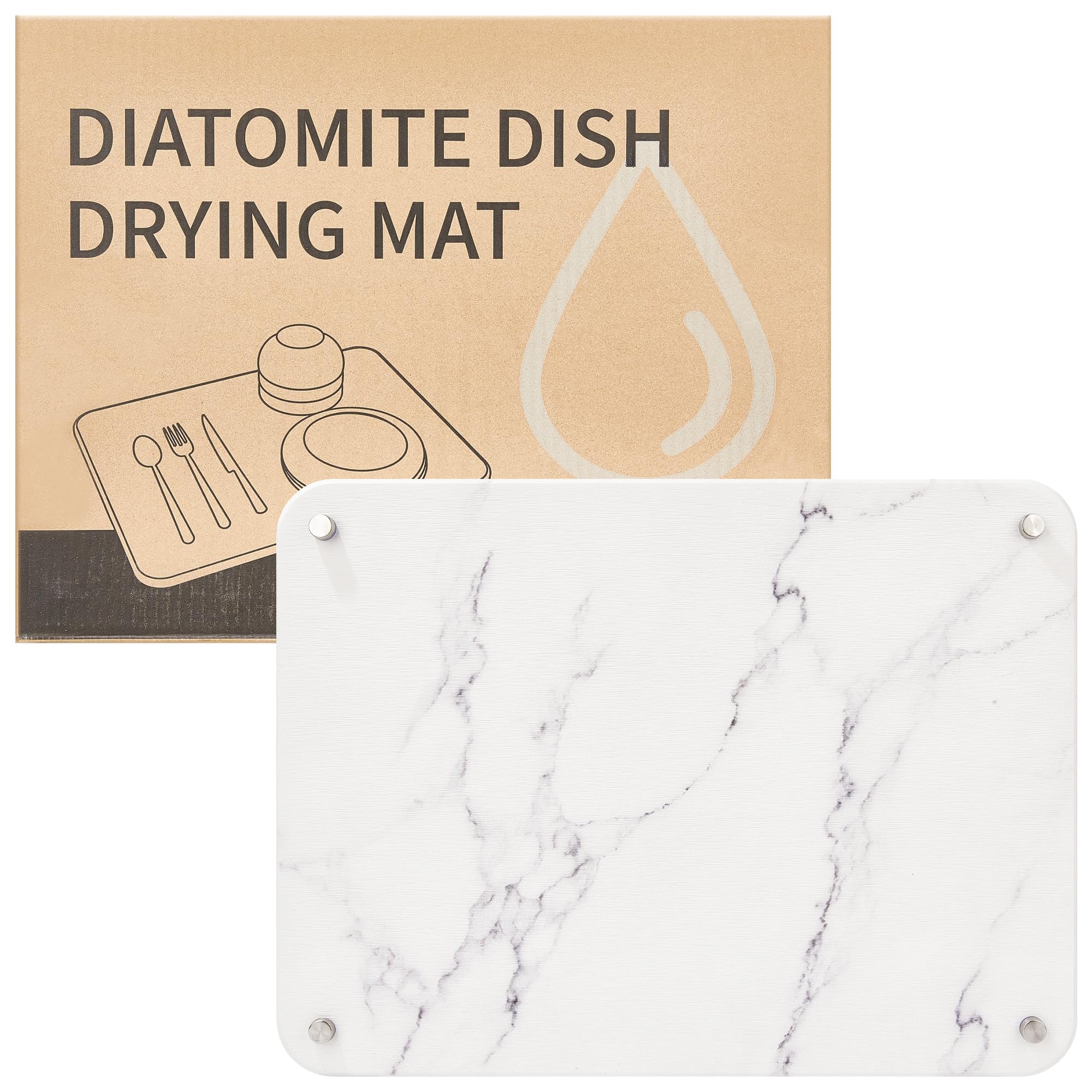 Amviner stone drying mat for counter with quick-dry diatomaceous earth.