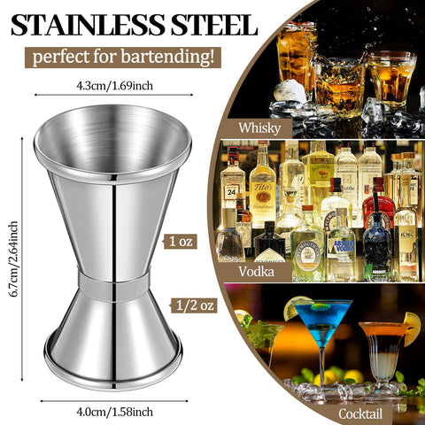 Amyhill polished stainless steel jigger highlights durable construction for daily use.