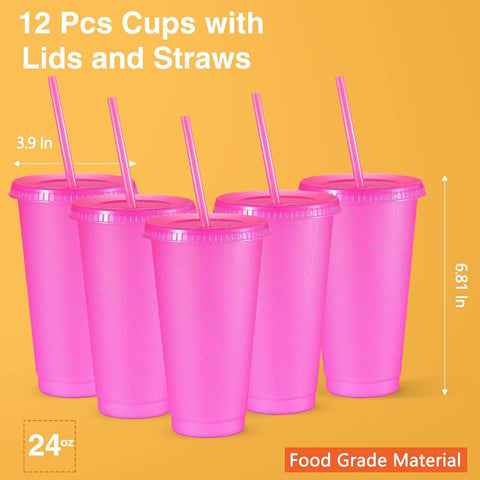 Amyhill 24oz glitter cup close-up highlights shiny surface and durability.