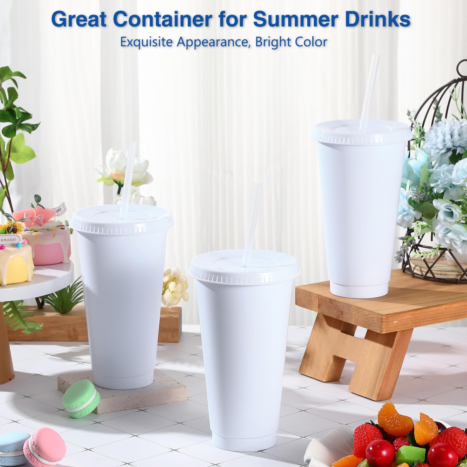 Amyhill smoothie cup set, 12 pieces, for juice and smoothie servings