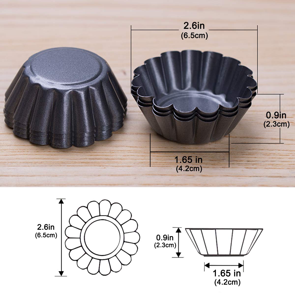 Amytalk carbon steel bake molds are oven-safe and durable for daily use.