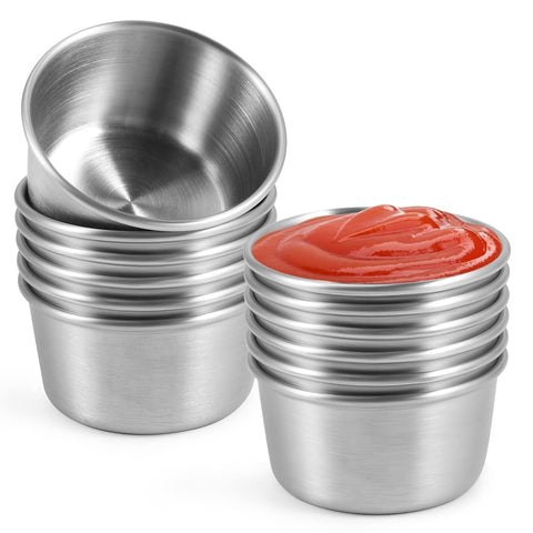 Amytalk sliver ramekin dipping cup for easy portion control.