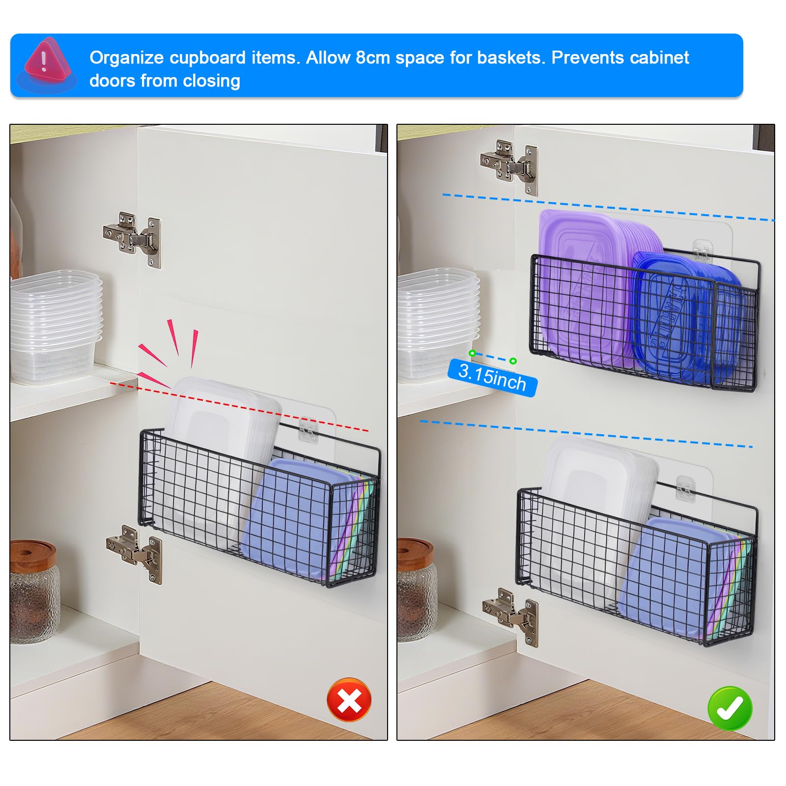 AMZABBY lid organizer sturdy carbon steel close-up highlights durability