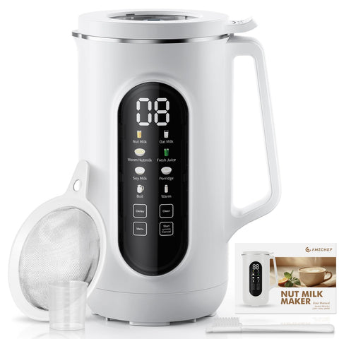 AMZCHEF 40oz Nut Milk Maker front view for convenient at-home plant-based milks.