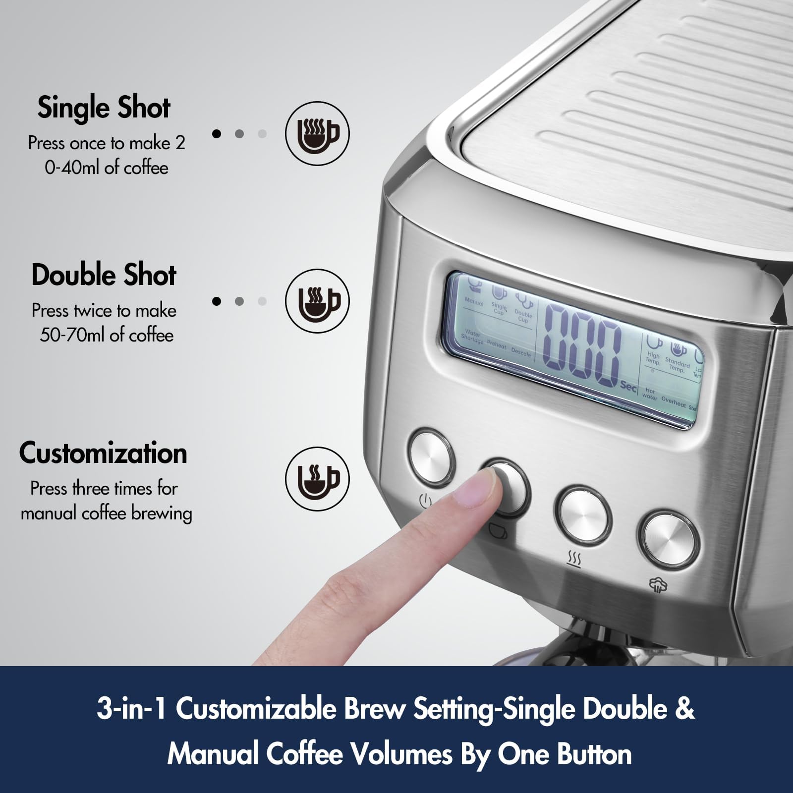 AMZCHEF stainless steel design adds modern style and durability to kitchens