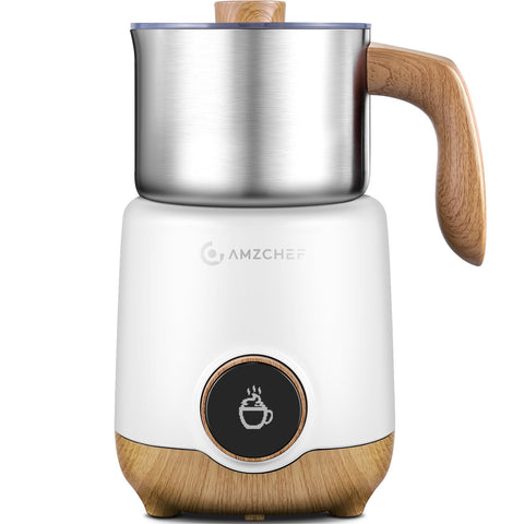 AMZCHEF hot and cold froth versatility for home drinks.