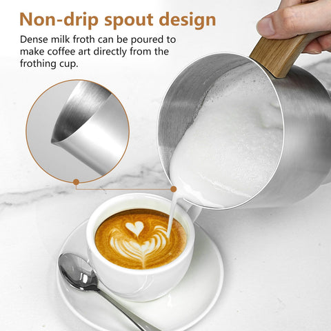 AMZCHEF induction heating frother delivers even warmth for smooth milk textures