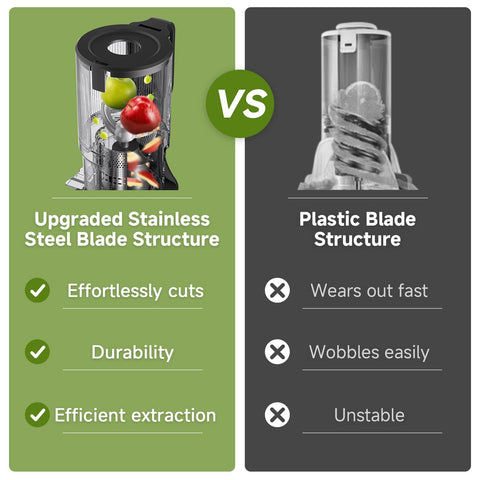 AMZCHEF juicer includes a large auger to maximize juice extraction.