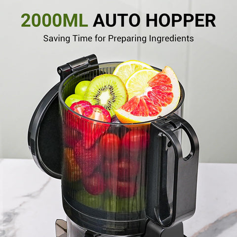 AMZCHEF juicer triple-filtration for ultra-smooth juice.