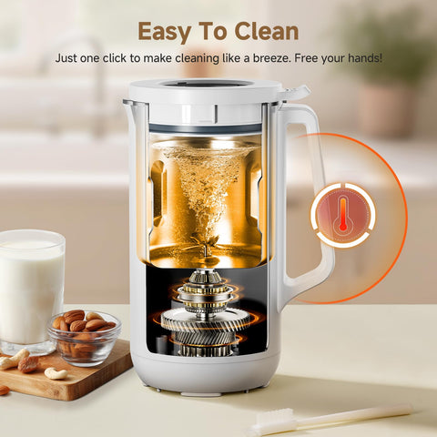 AMZCHEF Nut Milk Maker delay-start function helps plan beverages around a busy day.