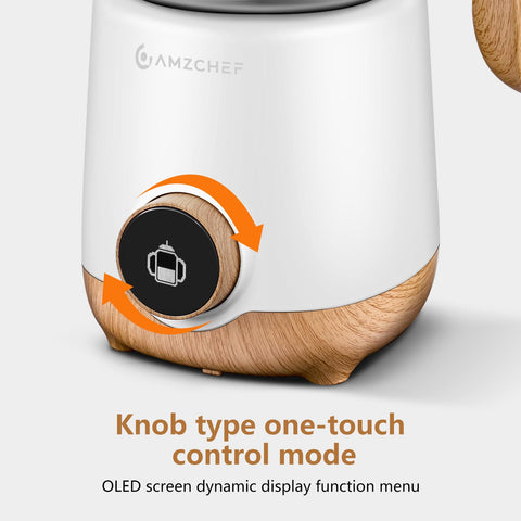 AMZCHEF one-knob control simplifies choosing your froth setting.