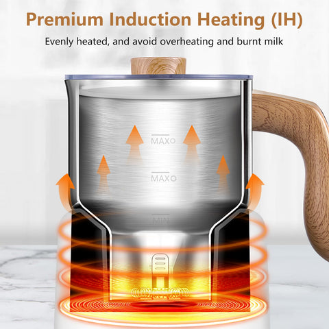 AMZCHEF rapid foam from magnetic drive delivers silky textures.