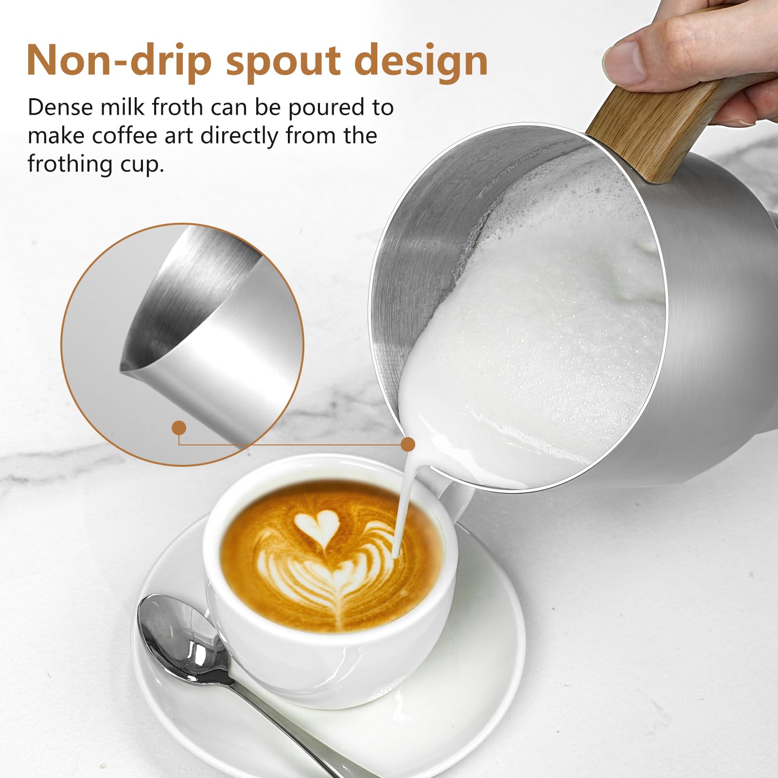 AMZCHEF split cup design enables easy cleaning and safe operation.