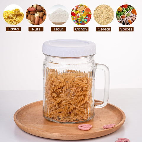 Amzcku airtight lid preserves freshness in jars.