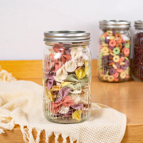 Amzcku fluted-design jar captures vintage elegance ideal for pantry organization