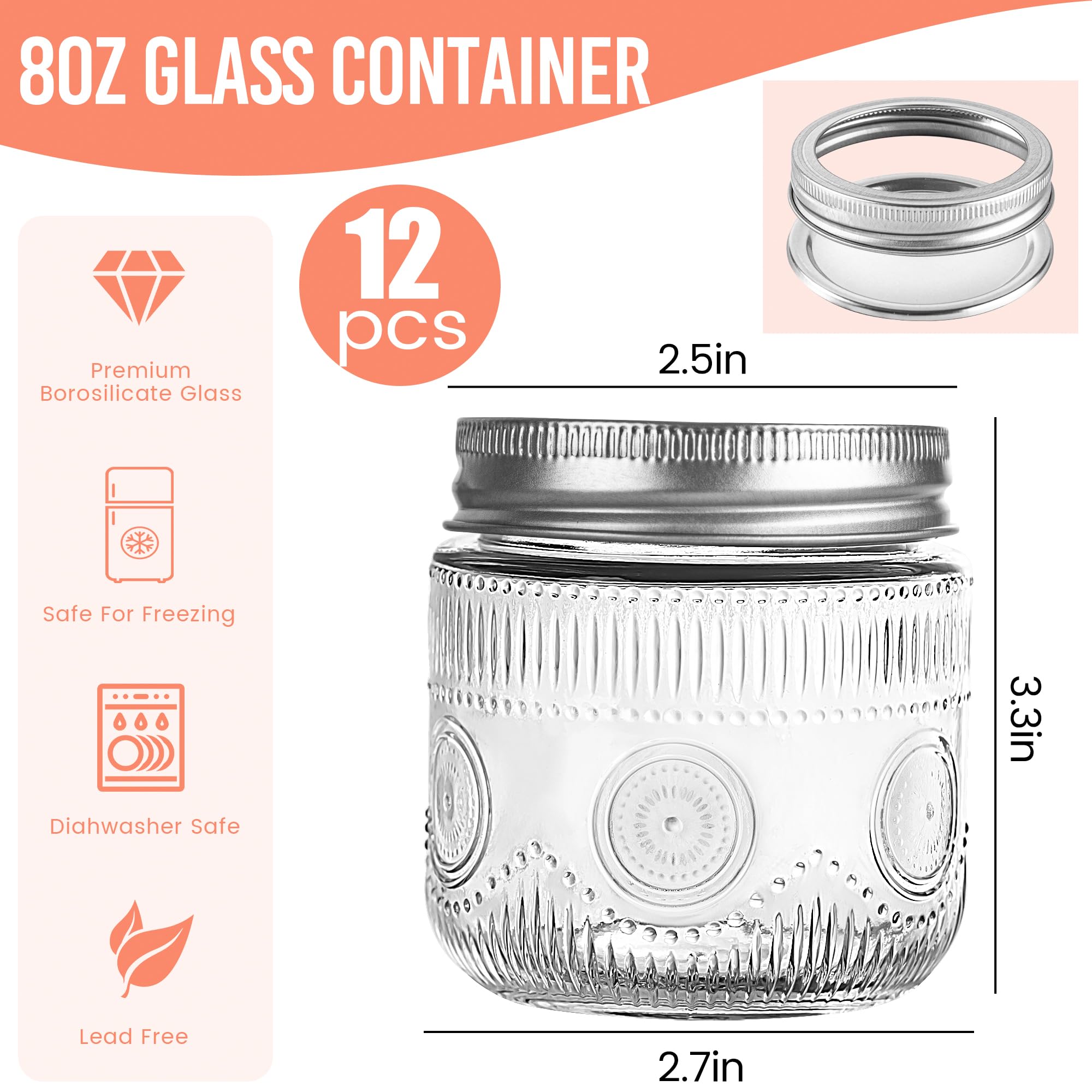 Amzcku fluted vintage design jar highlighting timeless charm for gifts and décor