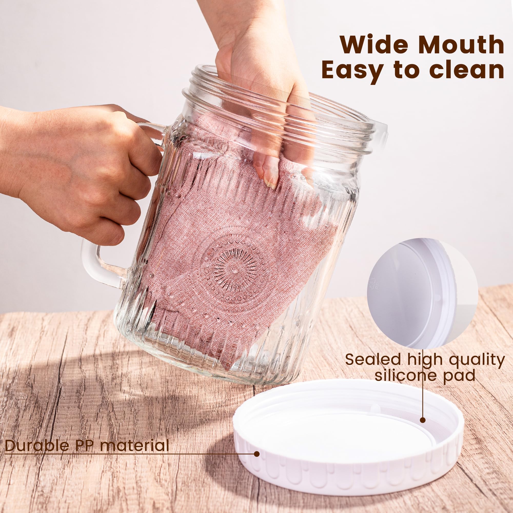 Amzcku fridge and countertop storage jar keeps ingredients visible.