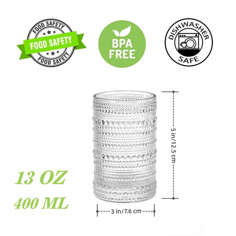 Amzcku thick-glass base with embossed detail for sturdy, premium drinkware.