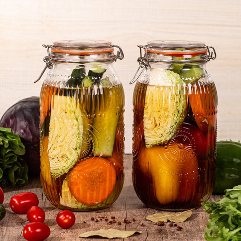 Amzcku wide-mouth jar offers easy filling and cleaning for bulk items.