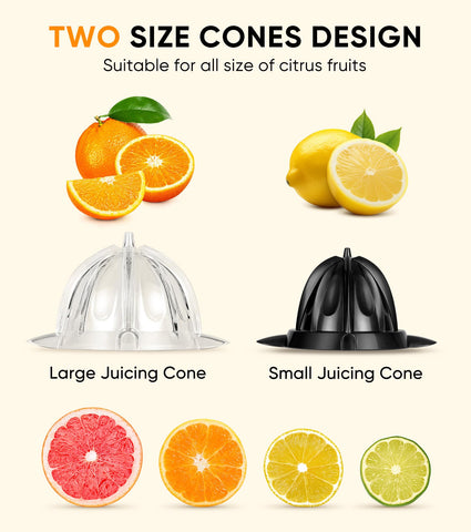 Amzpass lemon lime grapefruit juice extractor handles various fruits with ease.